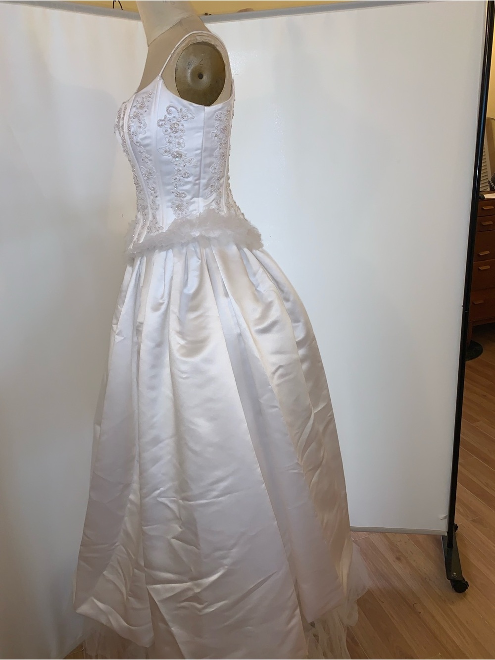 David’s Bridal Oleg Cassini Wedding ballgown style corset top Skirt 4 - Picture 7 of 10
